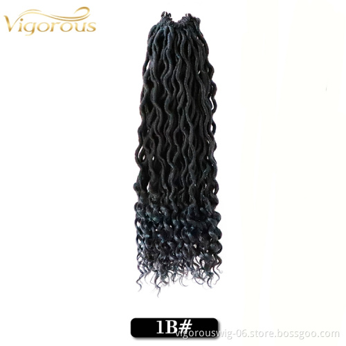 Vigorous Cheap Deep Wavy African Dropshipping Kinky Curly Afro Braids Hair Black Brown Extension Synthetic Ombre Braiding Hair
